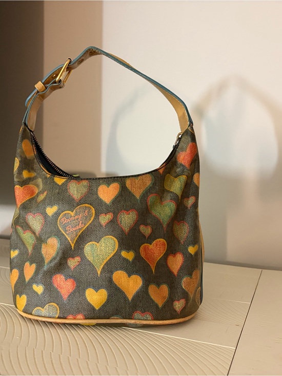 Dooney & Bourke Handbags - Heart-Print Canvas Hobo Bag in Multicolor